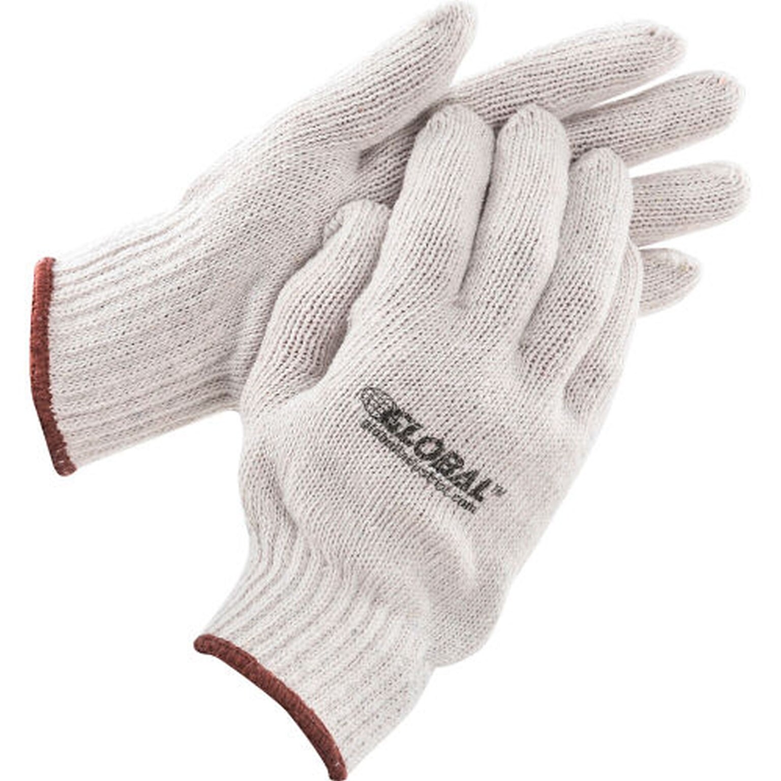 Global Industrial String Knit Gloves, Mens, 12 Pairs (708354L)