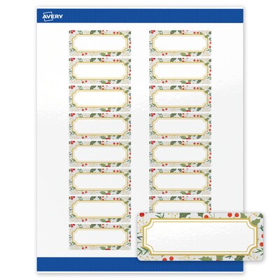 Avery Rectangle Multipurpose Labels, 1 x 2-5/8, White, 160/Pack (19479370462)