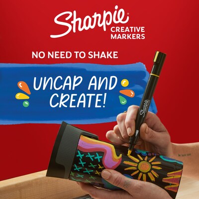 Sharpie Creative Markers, Earth Tones, Water-Based Acrylic Markers, Bullet Tip, Assorted Colors, 5 Count (2213328)