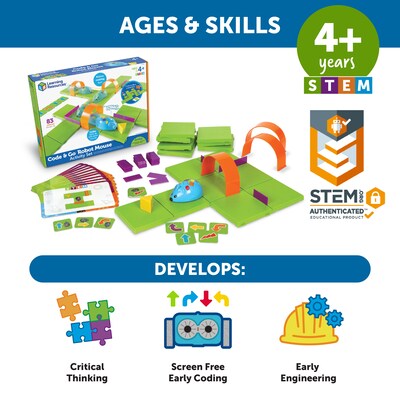 Learning Resources Learning Essentials STEM Robot Mouse Coding Activity Set (LER2831)
