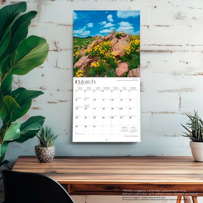 2026 BrownTrout Oklahoma Wild & Scenic 12" x 12" Monthly Wall Calendar (9798330704965)