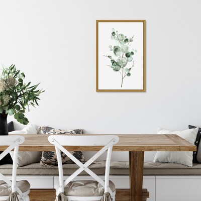 Amanti Art Tender Sprout I (Eucalyptus) by Eva Watts Framed Canvas Wall Art Print, 16" x 23" (A42675040760)