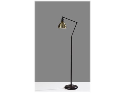 Simplee Adesso Alden 61" Antique Bronze Floor Lamp with Bell Shade (SL3708-26)