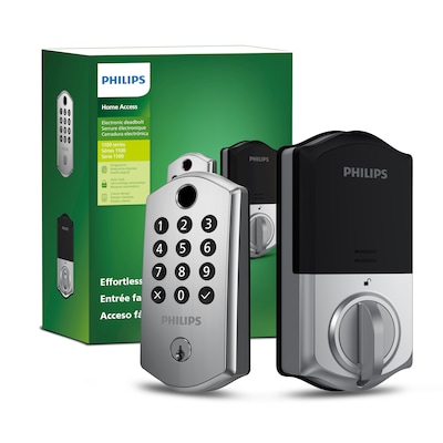 Philips Electronic Deadbolt Door Lock with Multiple Access Methods Including Fingerprint Reader