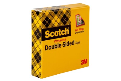 Scotch® Double Sided Tape, Wide Width, 1 x 36 yds., 1/Roll (66511296)