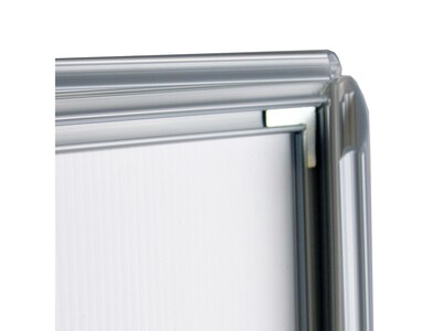 Azar Sign Holder, 8.5" x 11", Silver Plastic (300332-SLV-4PK)