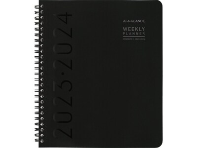 2023-2024 AT-A-GLANCE Contemporary Lite 7 x 8.75 Academic Weekly & Monthly Planner, Black (70-58XL