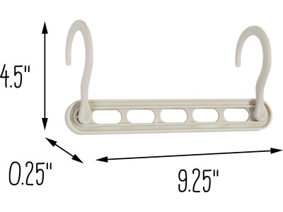 Honey-Can-Do Plastic Cascading Collapsible Hanger, White, 20/Pack (HNG-09214)