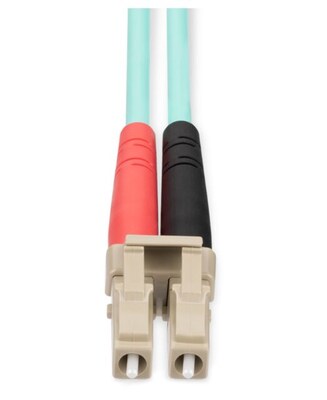 StarTech 20m (65ft) LC to LC (UPC) Duplex OM4 Multimode Fiber Optic Patch Cable, 50/125, Aqua (450FBLCLC20)