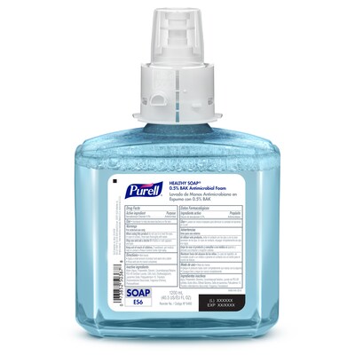PURELL HEALTHY SOAP Antibacterial Liquid Hand Soap Refill for ES6 Dispenser, Light Scent, 1200 ml, 2