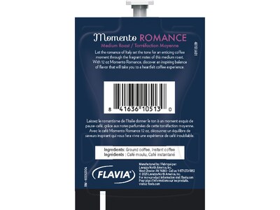 Lavazza Momento Romance Coffee Flavia Freshpacks, Medium Roast, 38/Carton (48792)