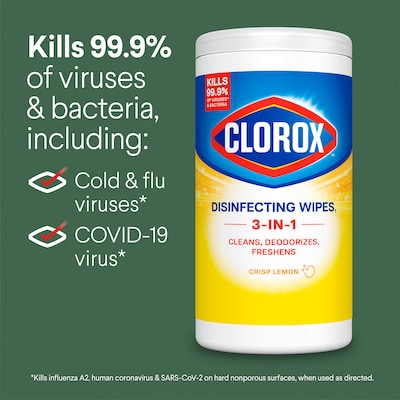 Clorox Value Pack Disinfecting Wipes, 35 Wipes/Container, 15/Carton (30112)
