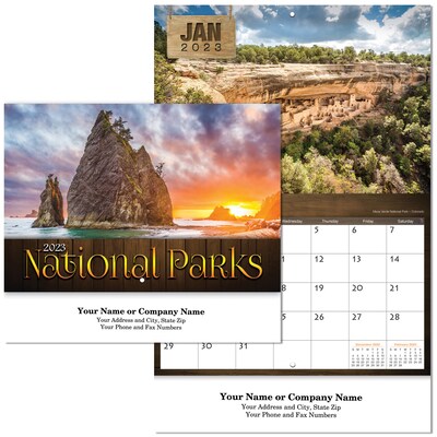 Custom National Parks Wall Calendar Stitched