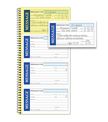 Cosco Phone Message Pad, 5.25" x 12", 50 Sheets/Pad (074047)