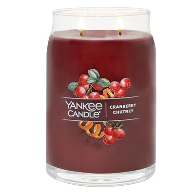 20 oz Yankee Signature Large Jar Candle - Cranberry Chutney