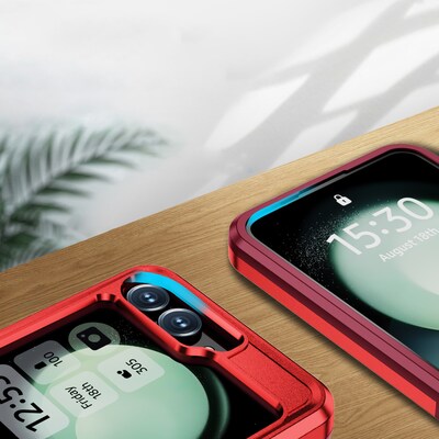 SaharaCase Raider Phone Case for Samsung Galaxy Z Flip6, Shock Absorbing, Viper Red (CP00590)