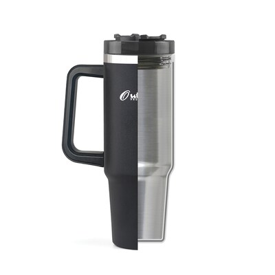 Outdoors Professional Stainless Steel Double-Walled Vacuum Insulated Tumbler with Straw, 40 oz., Black (OUTD9041)