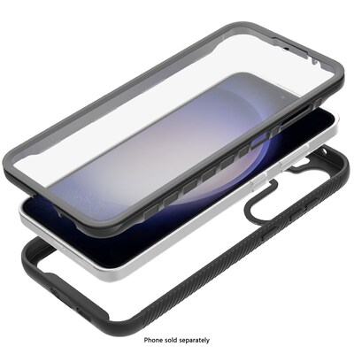 SaharaCase Raider Phone Case for Galaxy S24 FE, Shock Absorbing, Black (CP00713)