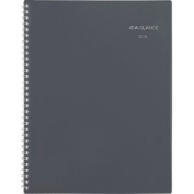 2026 AT-A-GLANCE DayMinder 8.5" x 11" Monthly Planner, Poly Cover, Gray (GC470-07-26)