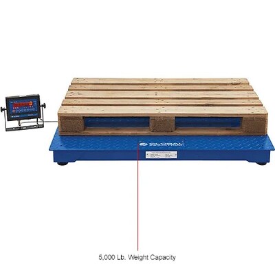 Global Industrial NTEP Pallet Scale w/ LED Indicator, 4'x4', 5,000 lb. x 1 lb. (412228)