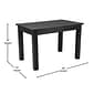 Flash Furniture HERCULES 46" Farm Dining Table, Black Wash (XAF46X30BW)