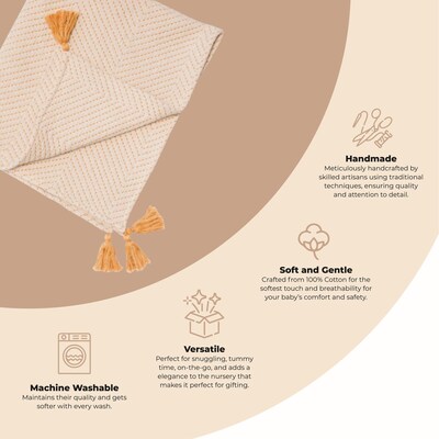 Marigold Chevron Blanket