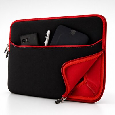 Vangoddy 17" Laptop Sleeve, Black/Red (NBKLEA253)
