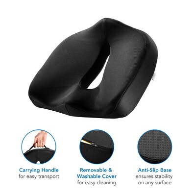 Mount-It! Ergo Collection Premium Memory Foam Seat Cushion, Black (MI-1103)