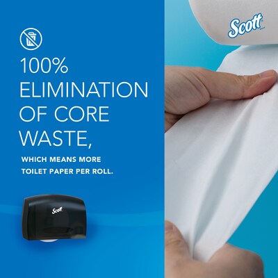Scott Essential Coreless Toilet Paper Dispenser, Black (09602)