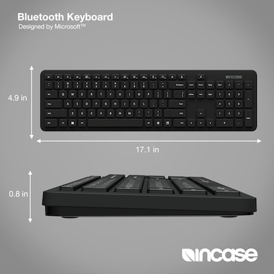 Incase Designed by Microsoft Bluetooth Wireless Keyboard, Black (QSZ-00001)