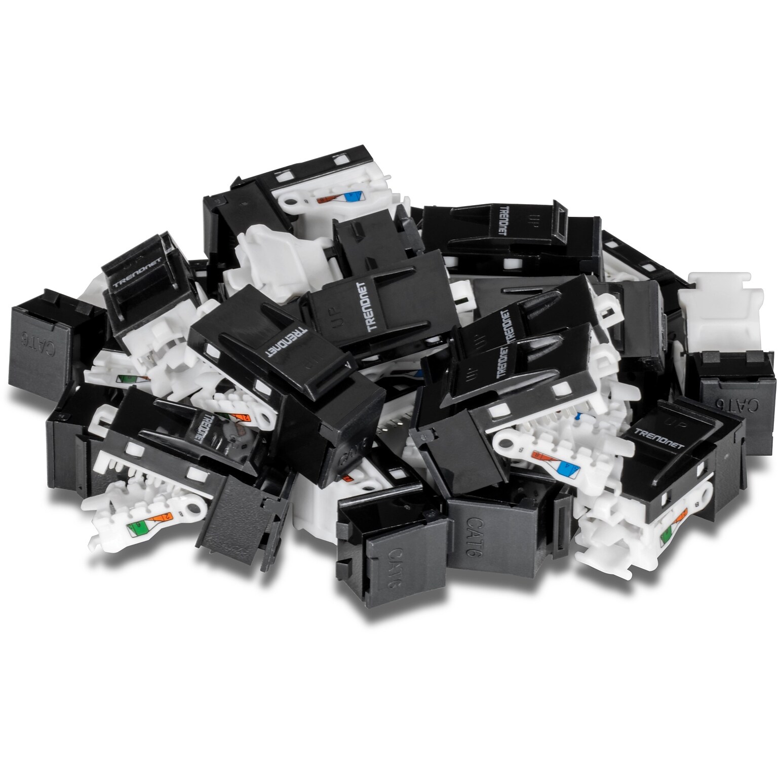 TRENDnet Cat6 Keystone Jack, Black, 25/Pack (TC-K25C6BK)