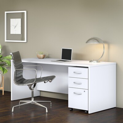 Bush Business Furniture Studio C 72"W Office Desk, White (SCD272WH)