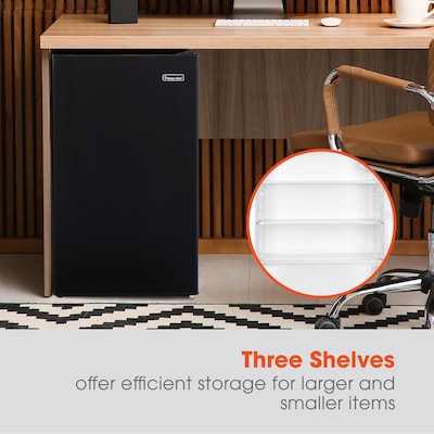 Magic Chef Reversible Door Refrigerator w/Freezer, 4.4 Cu. Ft., Black (HMR440BE)