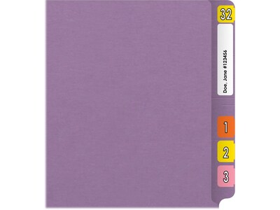 Medical Arts Press Reinforced End Tab File Folder, Straight Cut, Letter-Size, Lavender, 50/Box (S-01501-LAV)