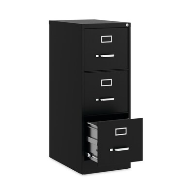 Hirsh Industries® Vertical Letter File Cabinet, 3 Letter-Size File Drawers, Black, 15 x 22 x 40.19