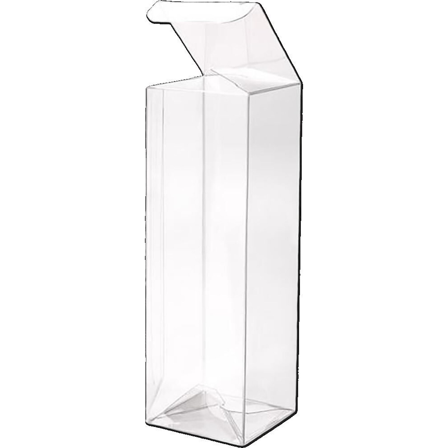 JAM Paper Pop & Lock Top Gift Boxes, Clear, 25/pack (CB-PLB327)