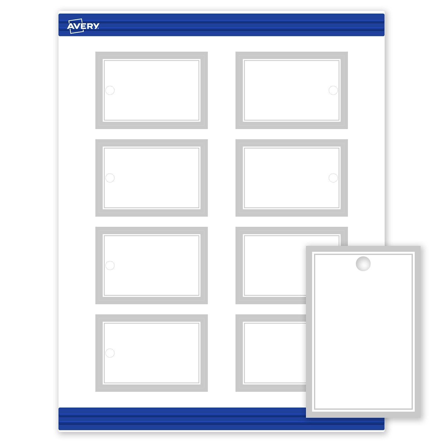 Avery 3 Blank Price & Merchandise Tags, White, 80/Carton (S00-F3D-PRMWT10)
