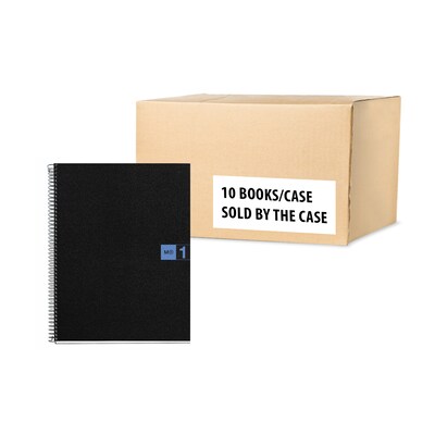 Miquelrius 1-Subject Notebook, 8.5 x 11, Graph-Ruled, 80 Sheets, Black/Blue, 10/Carton (49423CS)