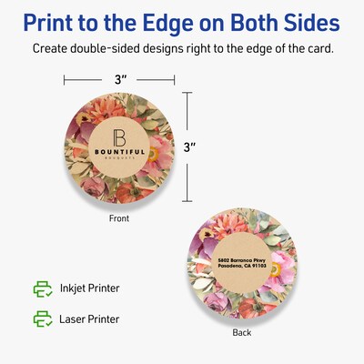 Avery Matte General Use Blank Cards, Kraft Brown, 300/Box (95333)