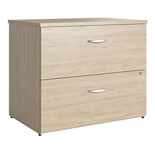 Bush Business Furniture Studio C 2 Drawer Lateral File Cabinet - Assembled, Natural Elm (SCF136NESU)