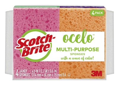 Ocelo Handy Multi-Purpose Sponge, 4/Pack (7274-FD)