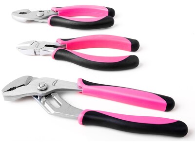 Apollo Tools 3-Piece Pliers Set, Pink (DT5008P)