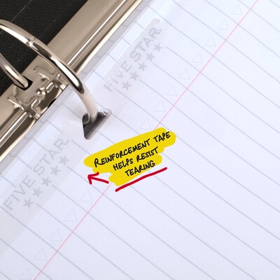 Five Star Reinforced Wide Ruled Filler Paper, 8" x 10.5", 3-Hole Punched, 80 Sheets/Pack (150002/150034)