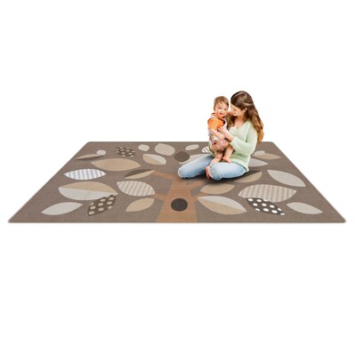Joy Carpets Shady Grove Nylon 7'8" x 10'9" Machine Tufted Rug, Neutral (1942D-02)