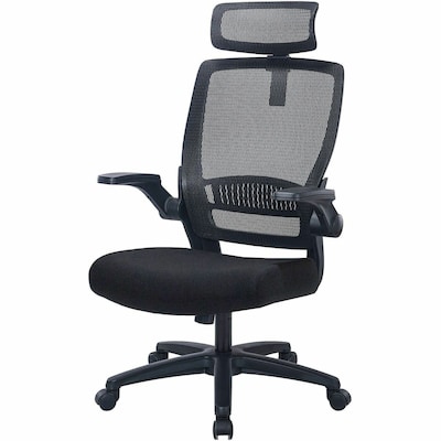 Lorell Lanser Mesh Swivel Executive Chair, Black (LLR63210)