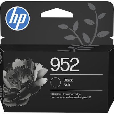 HP 952 Black Standard Yield Ink Cartridge, Prints up to 900 Pages (F6U15AN#140)