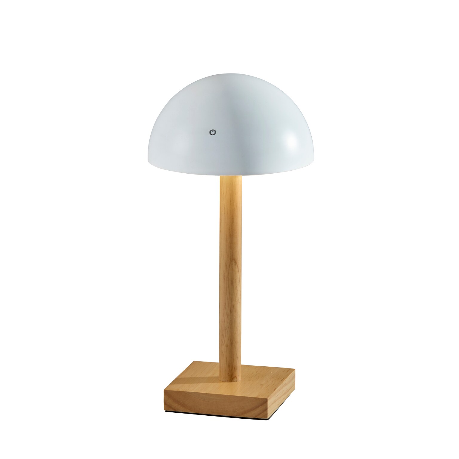 Adesso Nash 12 LED Table Lamp, Natural Wood/White (4065-02)