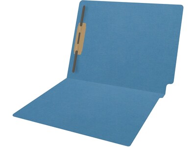 Medical Arts Press Reinforced End Tab File Folder, Straight Cut, Letter-Size, Blue, 50/Box (S-01601-BLU)
