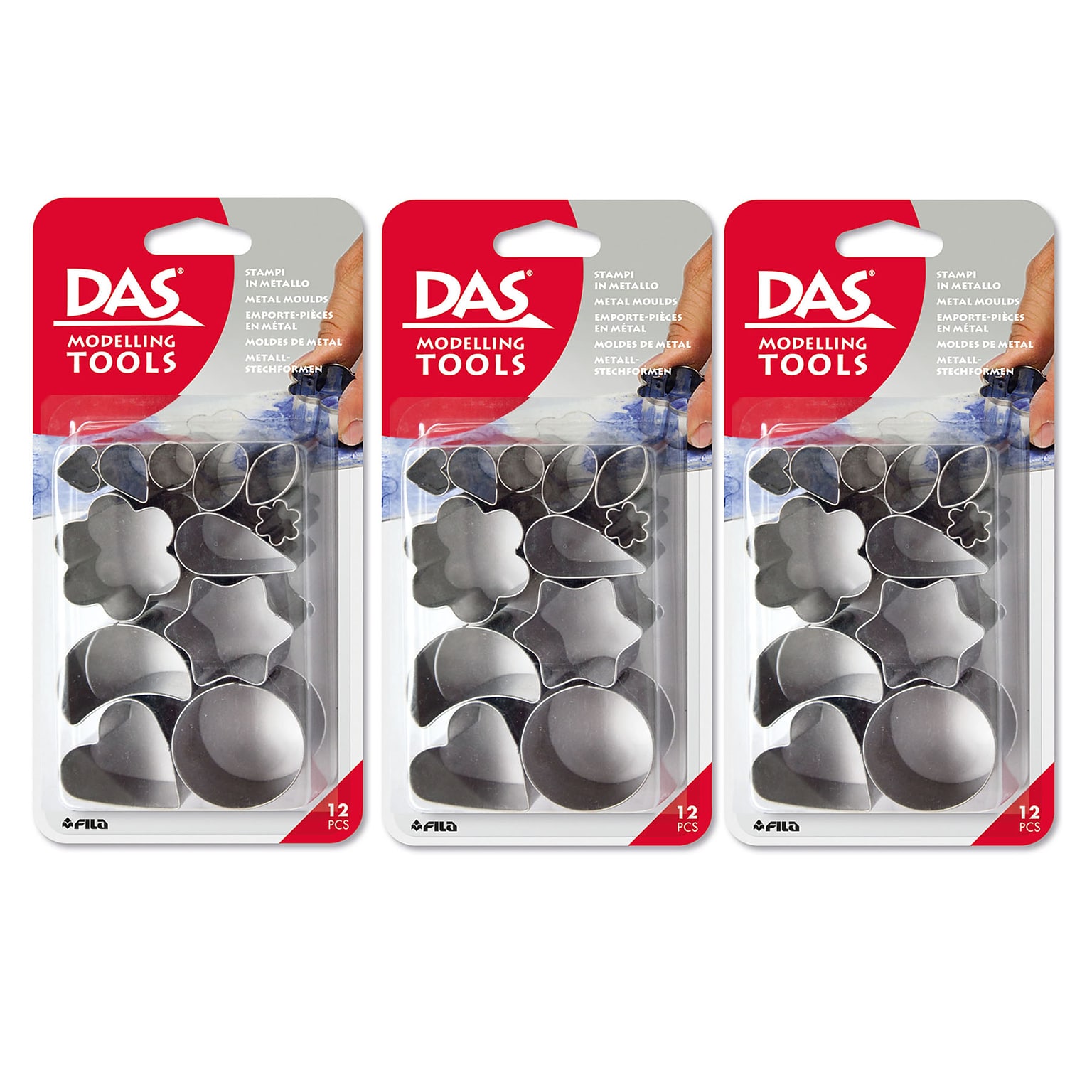 DAS Metal Modeling Clay Tools, 12/Set, 3 Sets/Bundle (DASF344000-3)