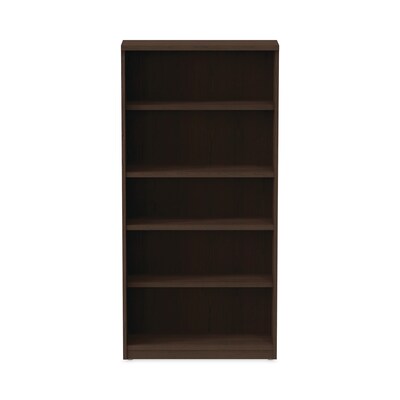 Alera Valencia Series Bookcase, Five-Shelf, 31 3/4w X 14d X 65h, Espresso (ALEVA636632ES)